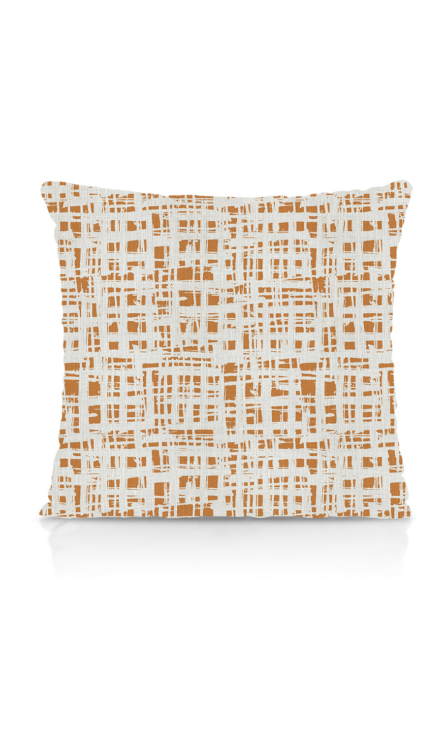 Abstract Print Home Textile Fabric Material By the Metre (Eggshell White/ Orange)