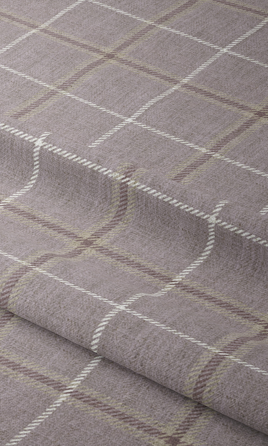 Modern Check Patterned Home Textile Fabric Material Sample (Lavender)