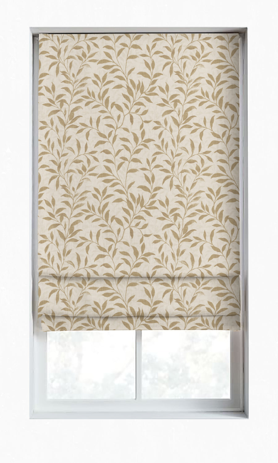 Dimout Floral Window Treatments Fabric Sample Cream/ Beige)