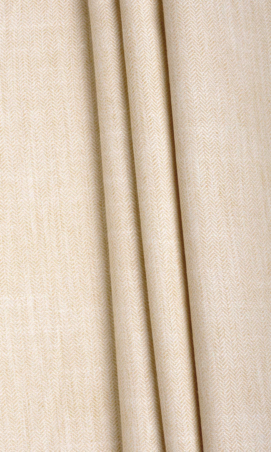 Herringbone Textured Home Textile Fabric Material Sample (Ivory Beige)