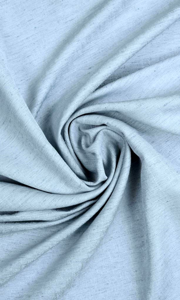 Silk Blend Window Treatments Fabric By the Metre (Light Blue)