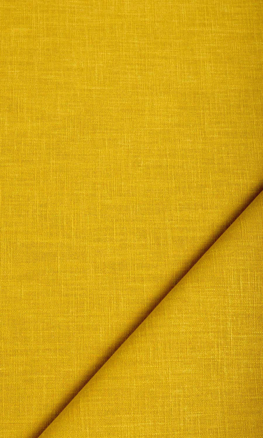 Poly-Cotton Blend Fabric Blinds (Yellow) for Living, Bedroom, Kitchen, Bathroom
