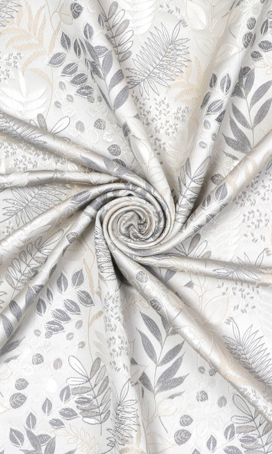 Botanical Roman Shades (Pale Grey/ Warm White) Extra Long Short Wide