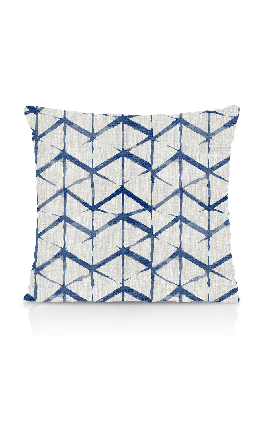 Geo Print Home Textile Fabric Material By the Metre (Eggshell White/ Blue)