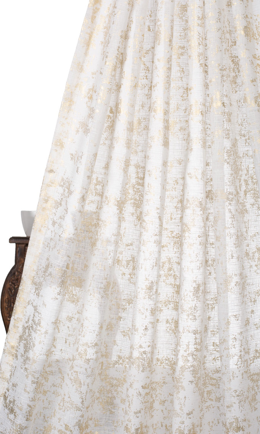 Textured Semi-Sheer Flat, Plain, Fake, Faux, European Relaxed Roman Blinds (Cream/ Golden)