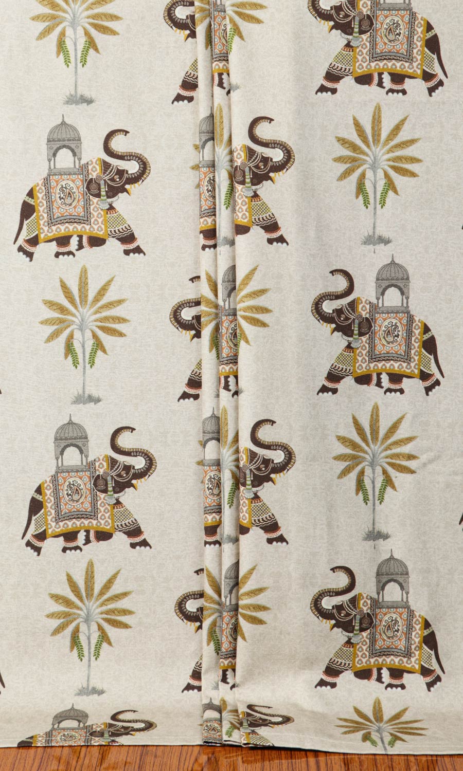 Printed Cotton Roman Shades (Beige/ Brown) for Living, Bedroom, Kitchen, Bathroom