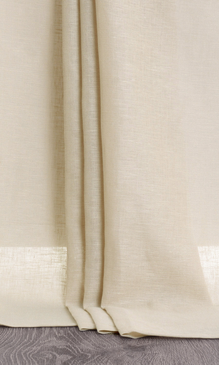 Linen Blend Sheer Window Treatments Fabric Sample (Beige)