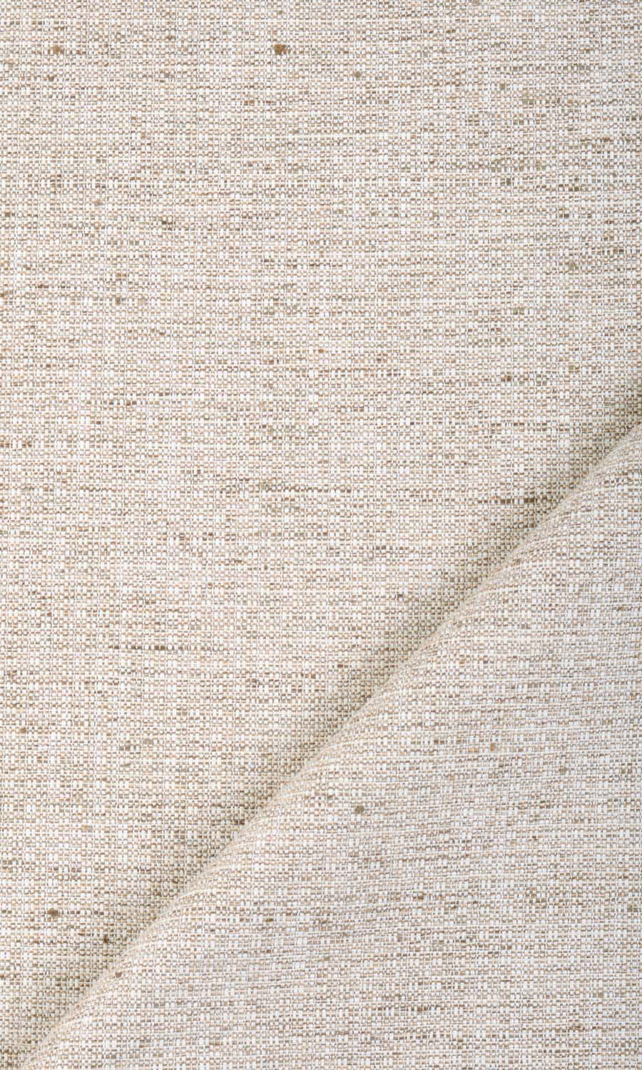 Textured Poly-Cotton Window Treatments Fabric Sample (Beige/ Cream)