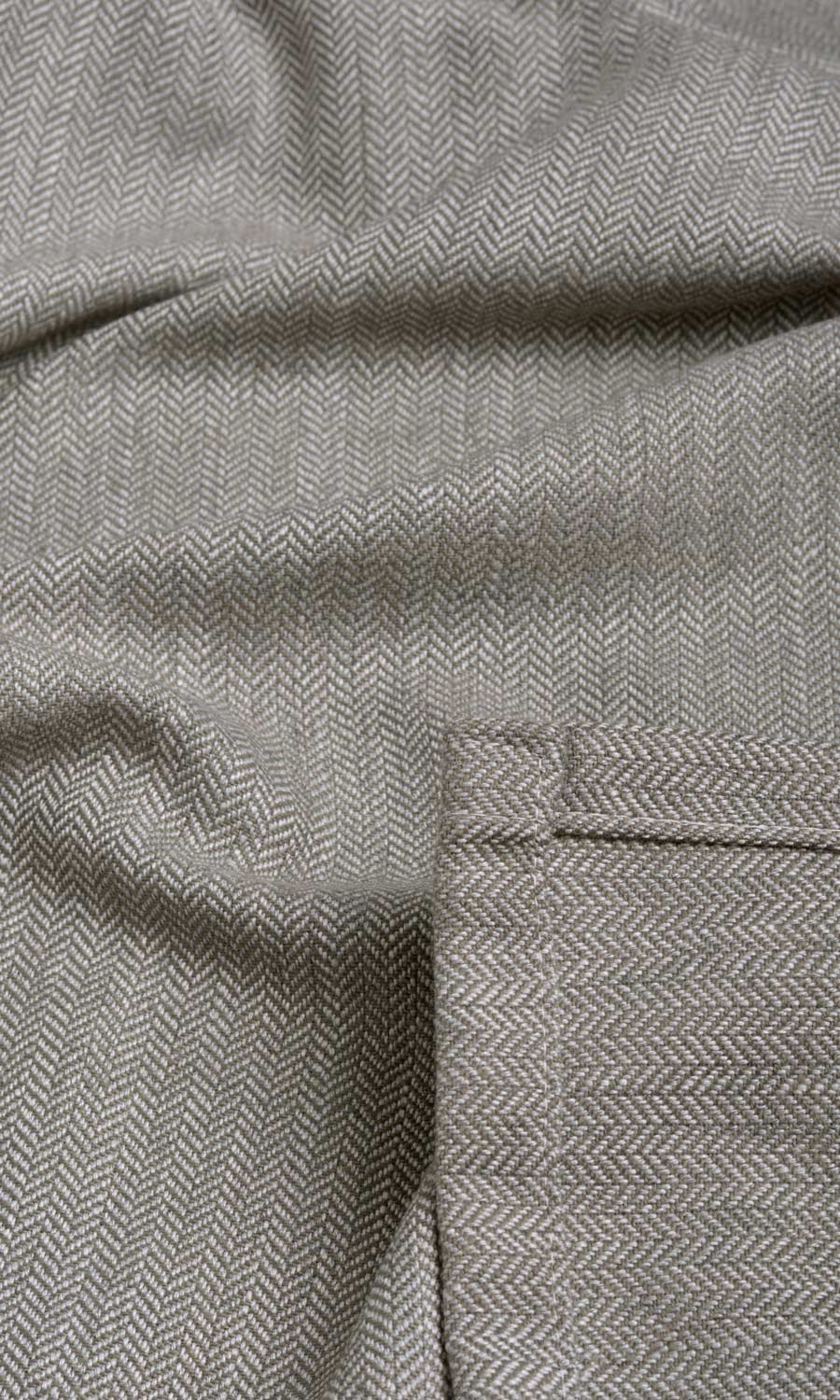 Herringbone Textured Window Treatments Fabric Sample (Deep Gray)