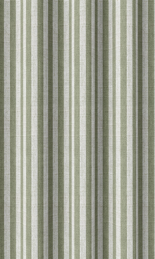 Modern Striped Home Décor Fabric Sample (Green/ White)