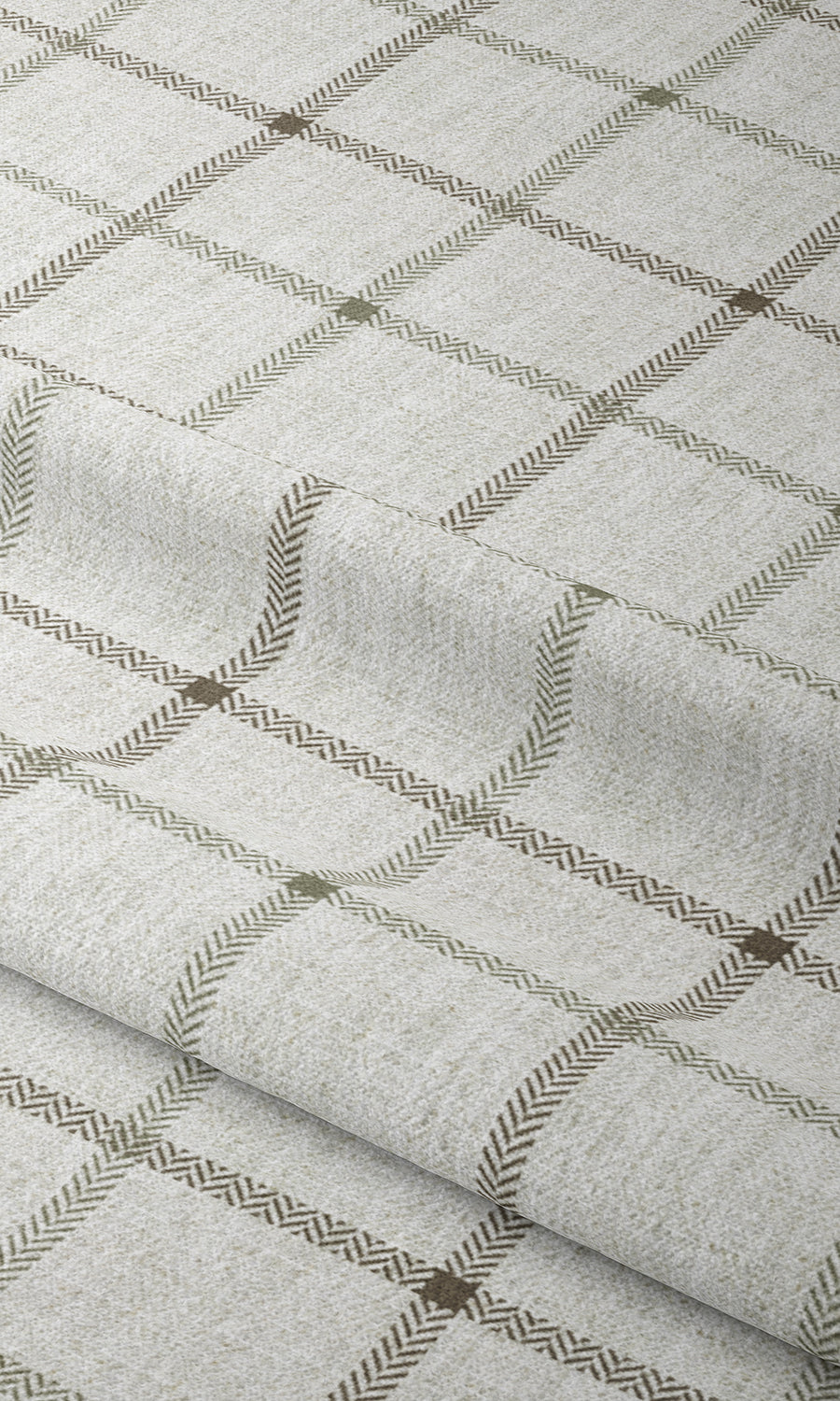 Modern Check Patterned Shades (Linen White) for Living, Bedroom, Kitchen, Bathroom