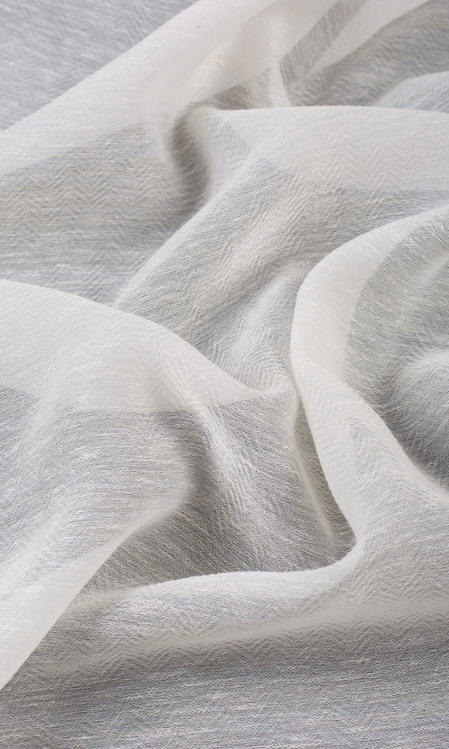 Textured Sheer Fabric Sample for Roman Blinds & Shades (Warm White)