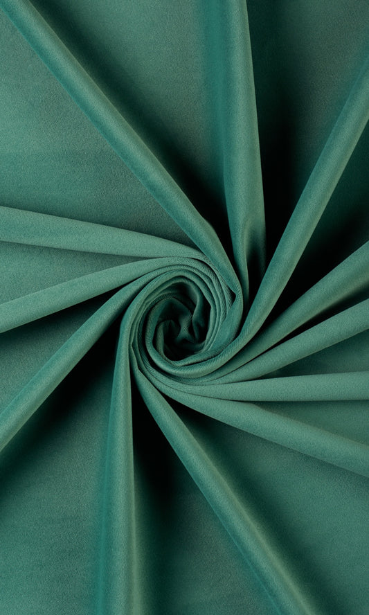 Velvet Home Décor Fabric By the Metre (Forest Green)