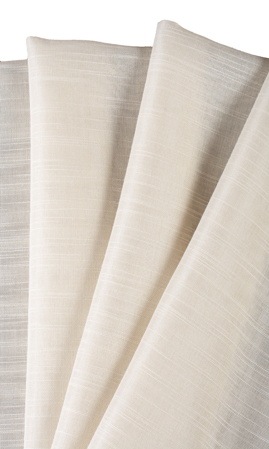 Textured Sheer Shades (Pale Beige/ Warm Ivory) Extra Long Short Wide