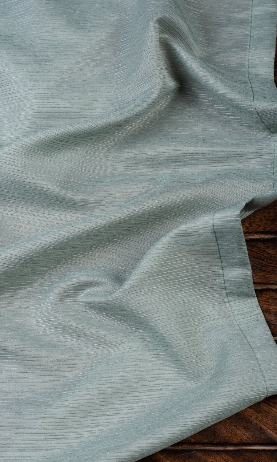 Striped Sheer Flat, Plain, Fake, Faux, European Relaxed Roman Blinds (Sea Green)