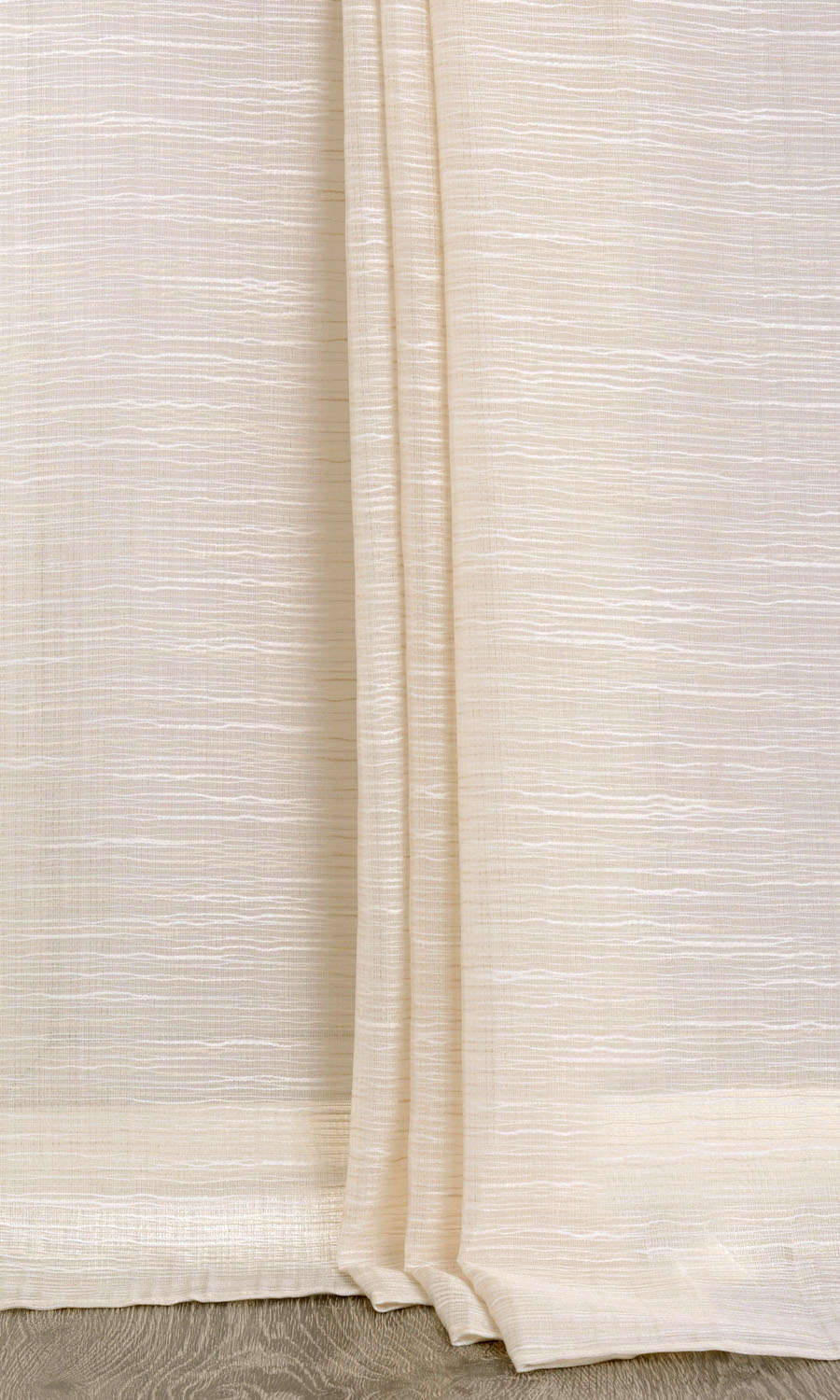 Sheer Fabric By the Metre for Roman Blinds & Shades (Warm Ivory)