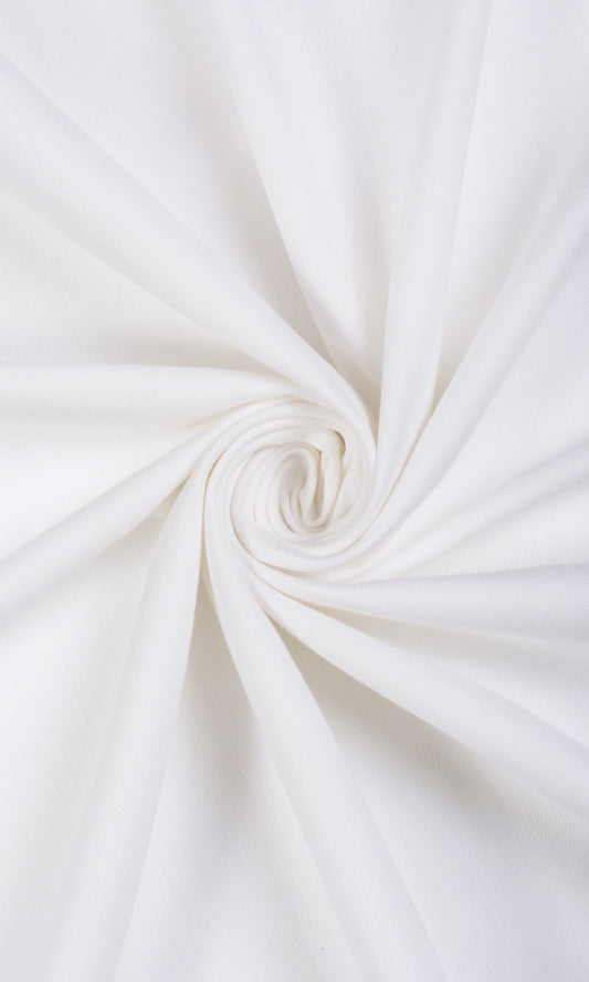 Solid Textured Home Décor Fabric By the Metre (White)