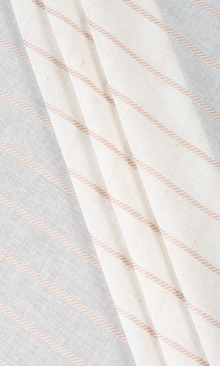 Striped Roman Blinds & Window Shades (Milky White/ Baby Pink)