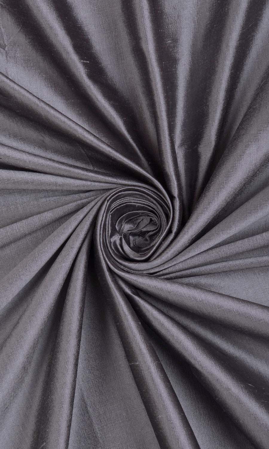 Shantung Silk Home Décor Fabric Sample (Grey/ Purple)