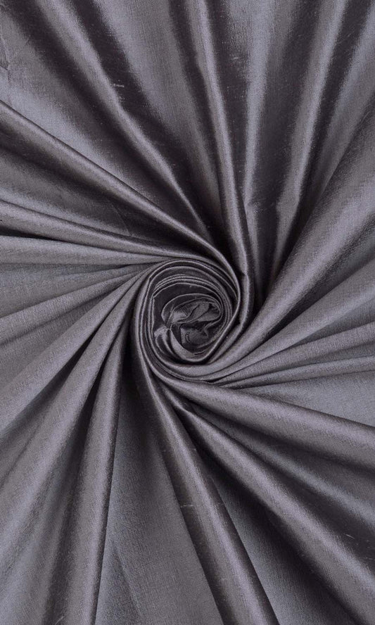 Shantung Silk Home Décor Fabric By the Metre (Grey/ Purple)