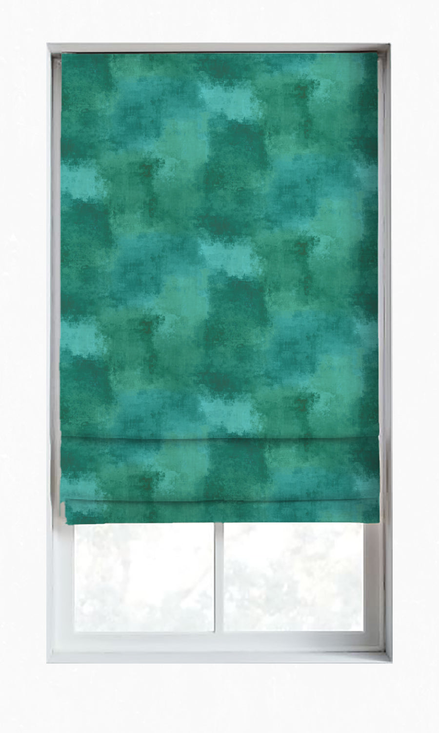 Dimout Window Treatments Fabric By the Metre (Blue/ Green)