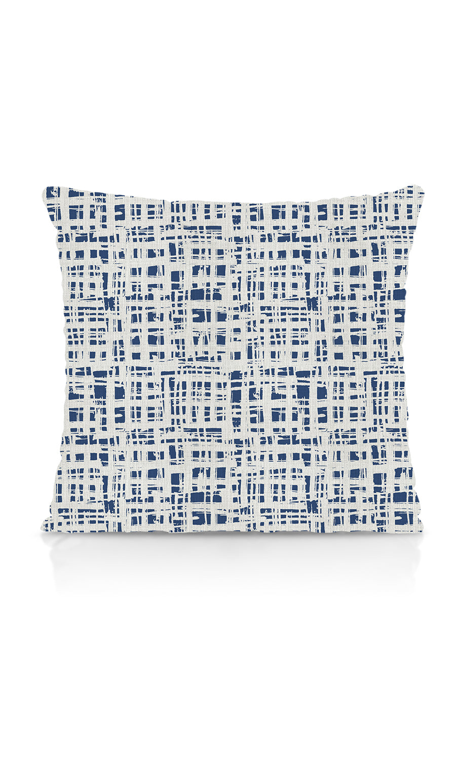 Abstract Print Home Textile Fabric Material Sample (Eggshell White/ Blue)