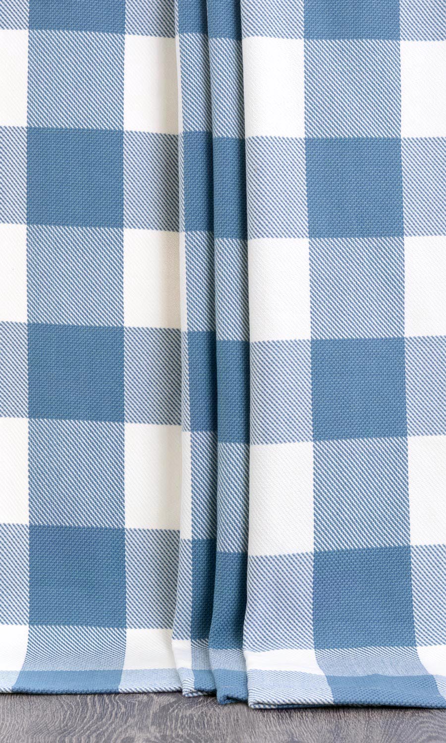 Buffalo Check Any Size Style Roman Blinds (Indigo Blue/ White)
