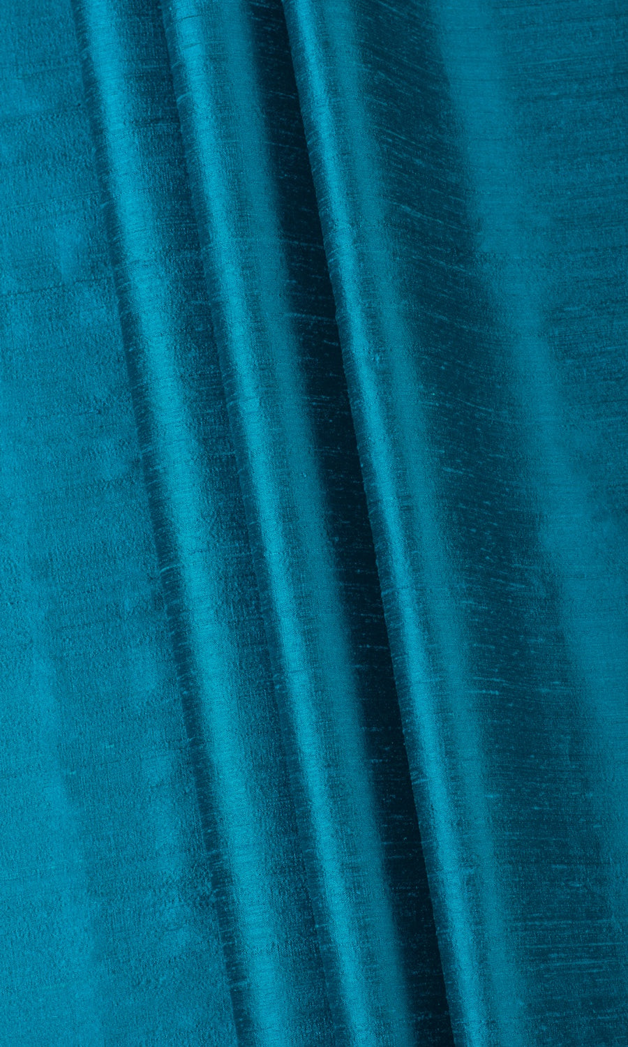 Dupioni Silk Home Textile Fabric Material Sample (Teal Blue)