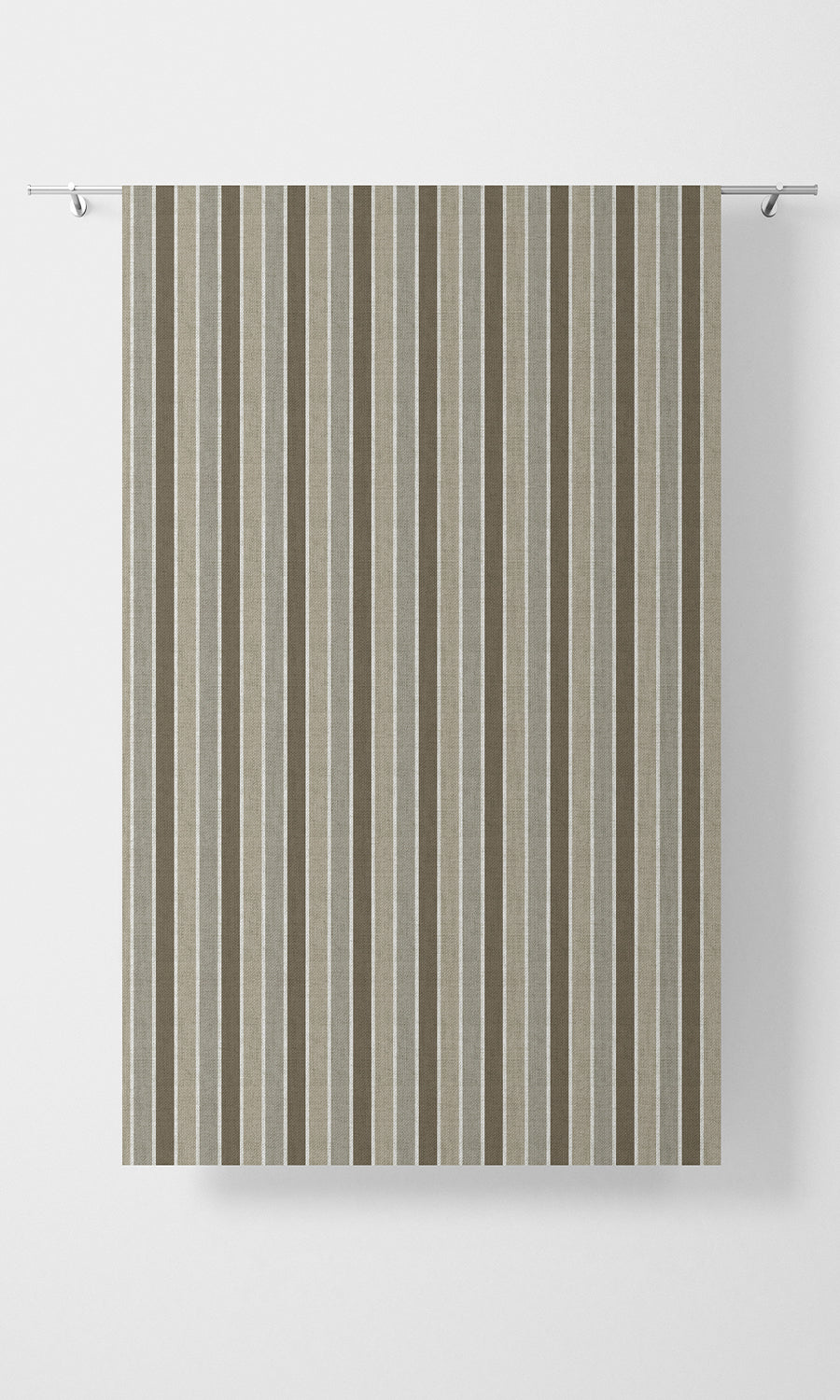 Striped Patterned Home Textile Fabric Material By the Metre (Beige/ Brown)