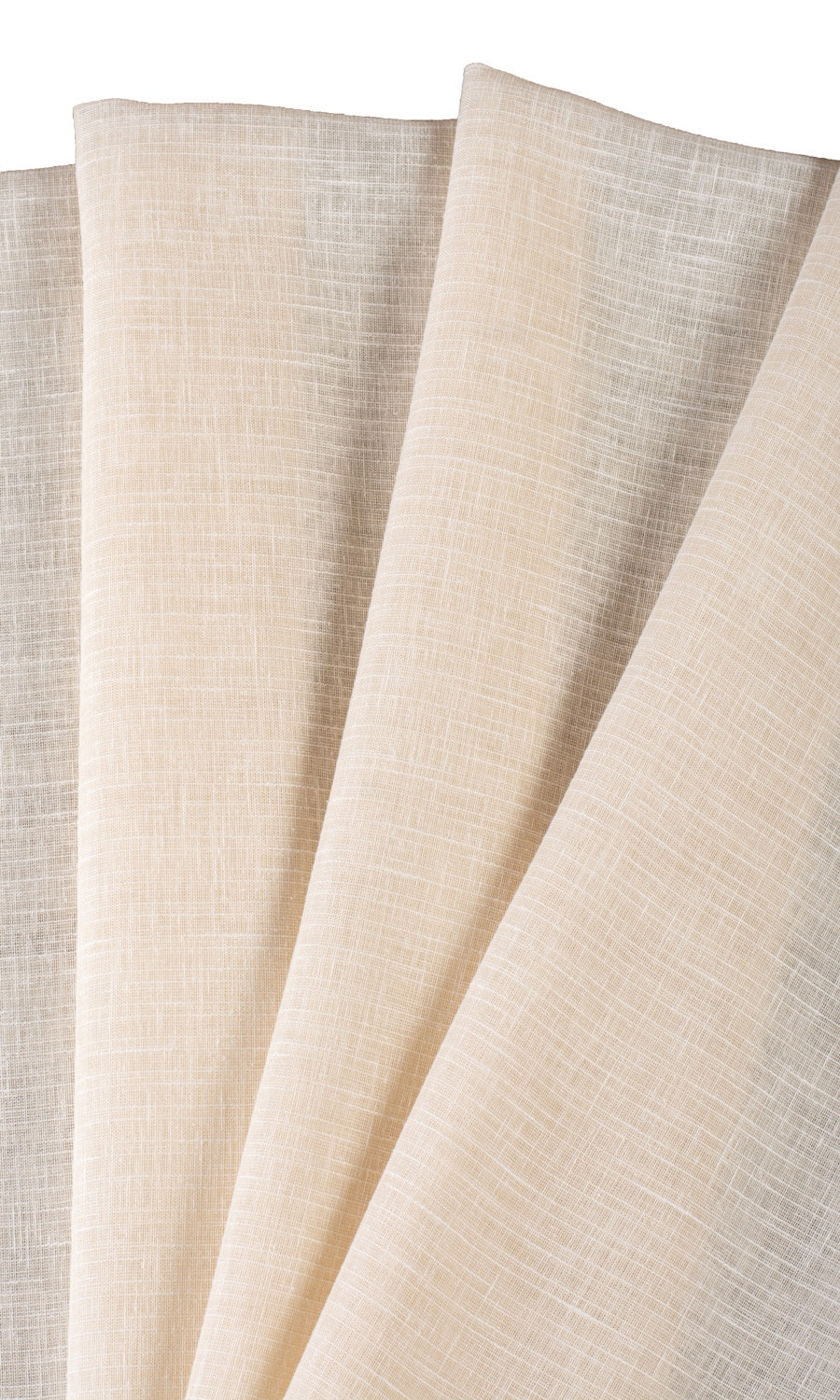 Plain Textured Sheer Made-to-Measure Roman Blinds (Pale Beige)