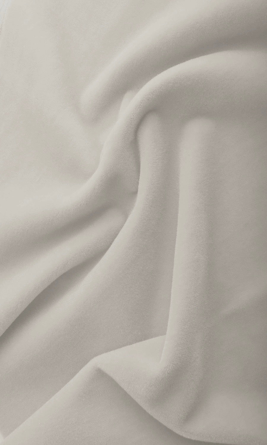 Velvet Home Textile Fabric Material Sample (Warm White)