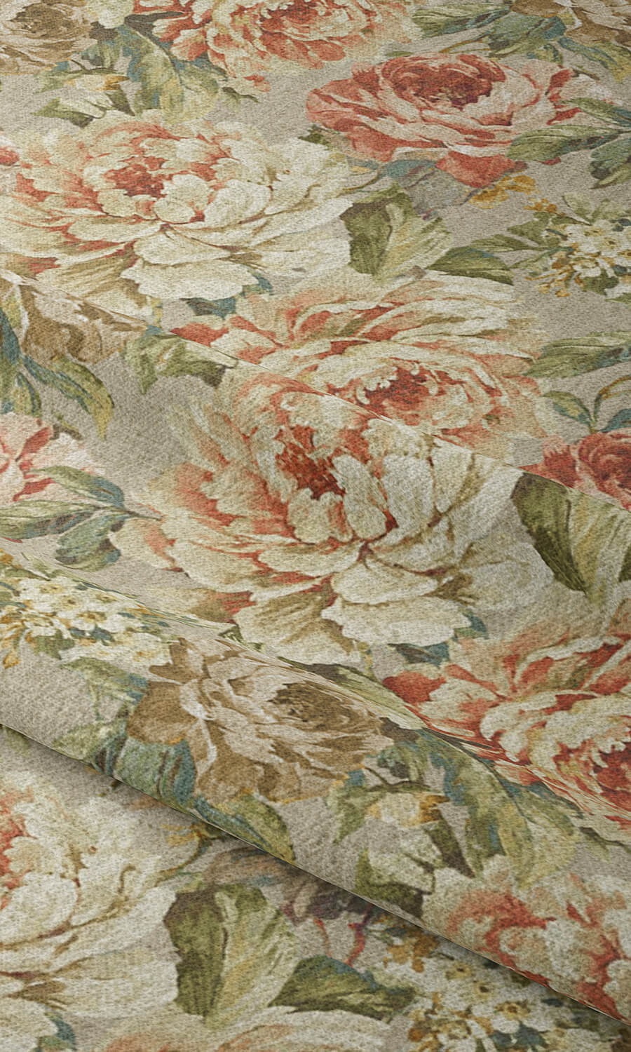 Country Floral Blinds (Green/ Red/ Brown) Extra Long Short Wide