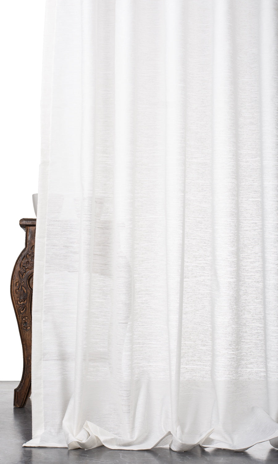 Textured Semi-Sheer Shades (White)
