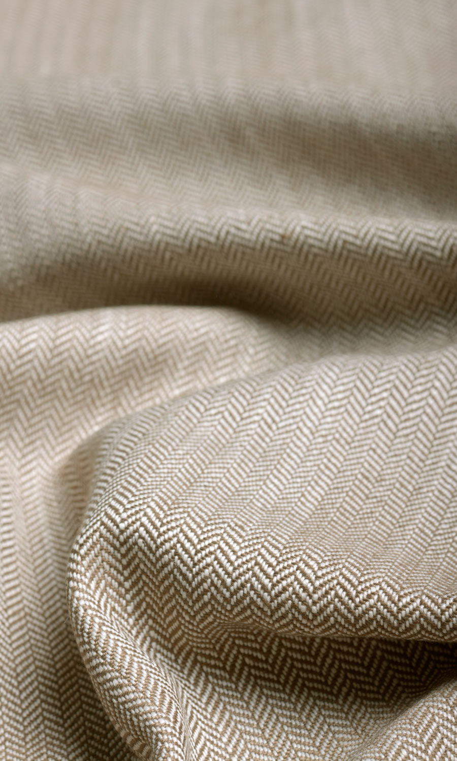 Herringbone Textured Made-to-Measure Roman Blinds (Cedar Brown)