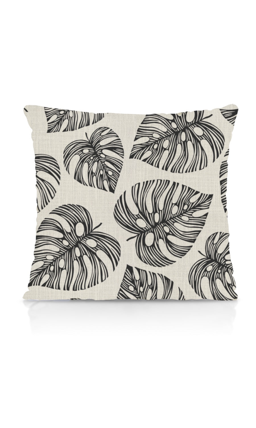 Botanical Print Home Textile Fabric Material By the Metre (Black/ Milky White)