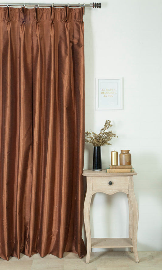Faux Silk Shades (Brown)
