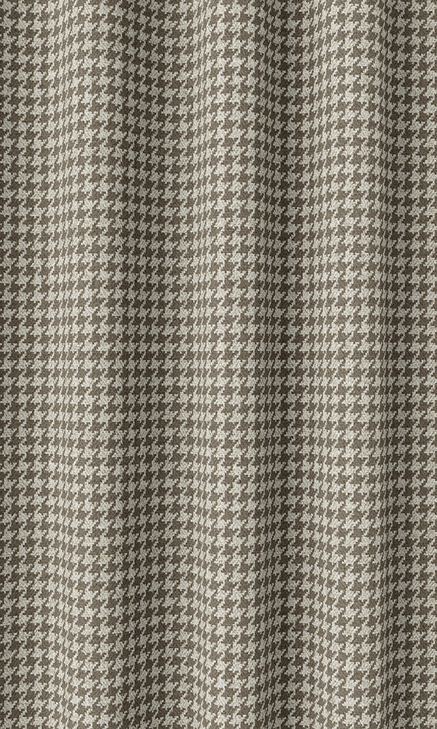 Houndstooth Patterned Home Décor Fabric Sample (Brown)