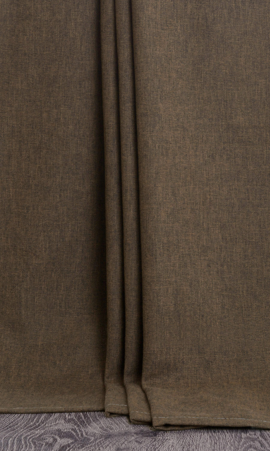 Poly-Linen Window Treatments Fabric By the Metre (Umber Brown/ Cedar Brown)