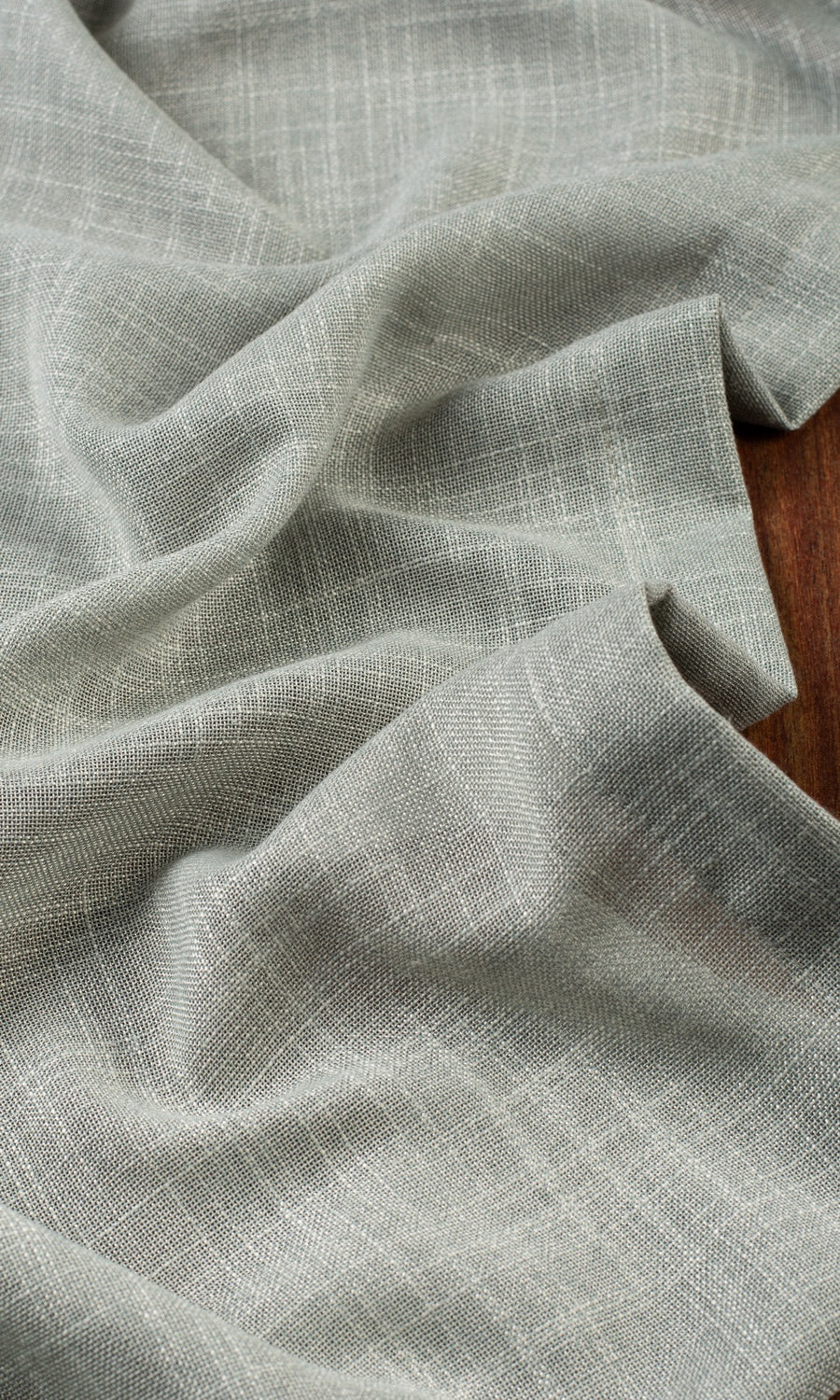Textured Sheer Home Textile Fabric Material Sample (Green-Grey)
