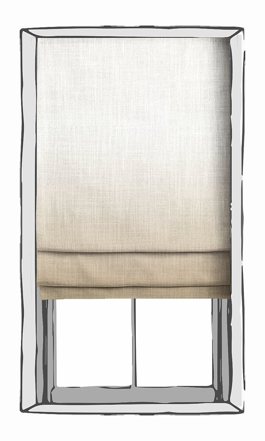 2-Tone Ombre Window Treatments Fabric Sample (Beige)