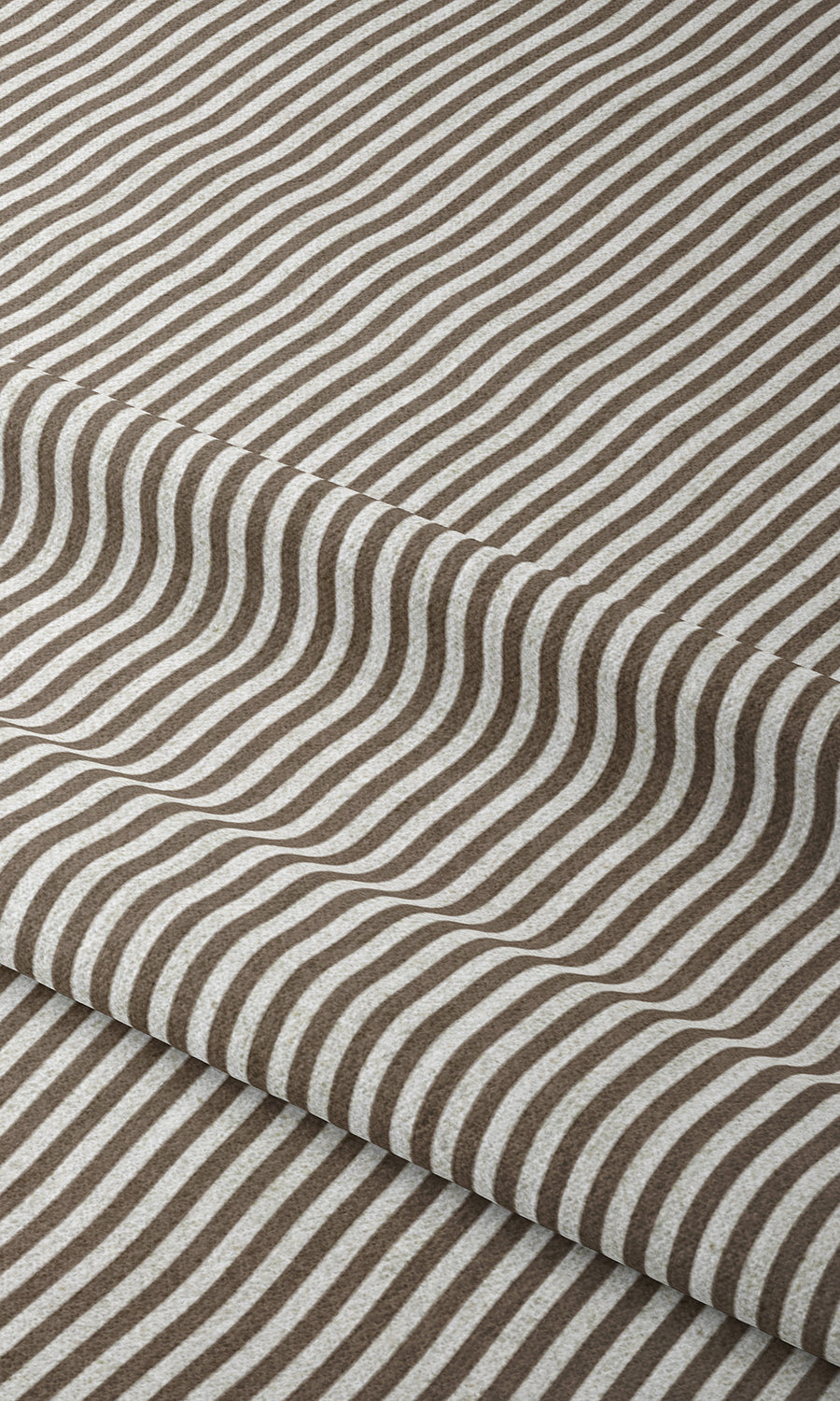 Modern Striped Print Flat, Plain, Fake, Faux, European Relaxed Roman Blinds (Cedar Brown)