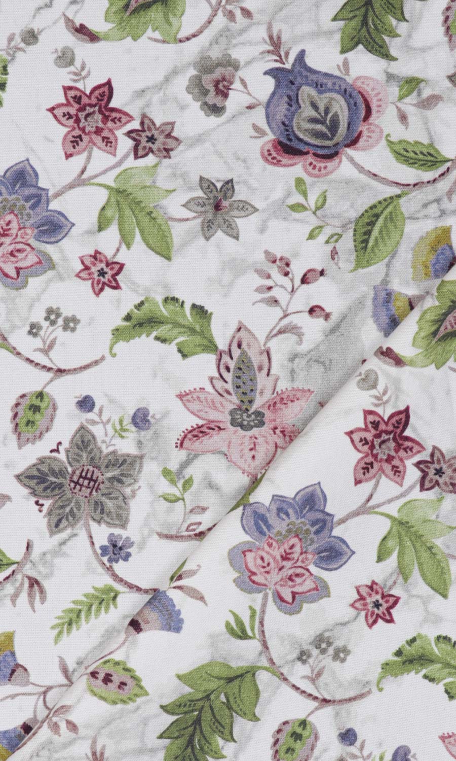 Floral Cotton Roman Blinds & Window Shades (Purple/ Pink/ Green)