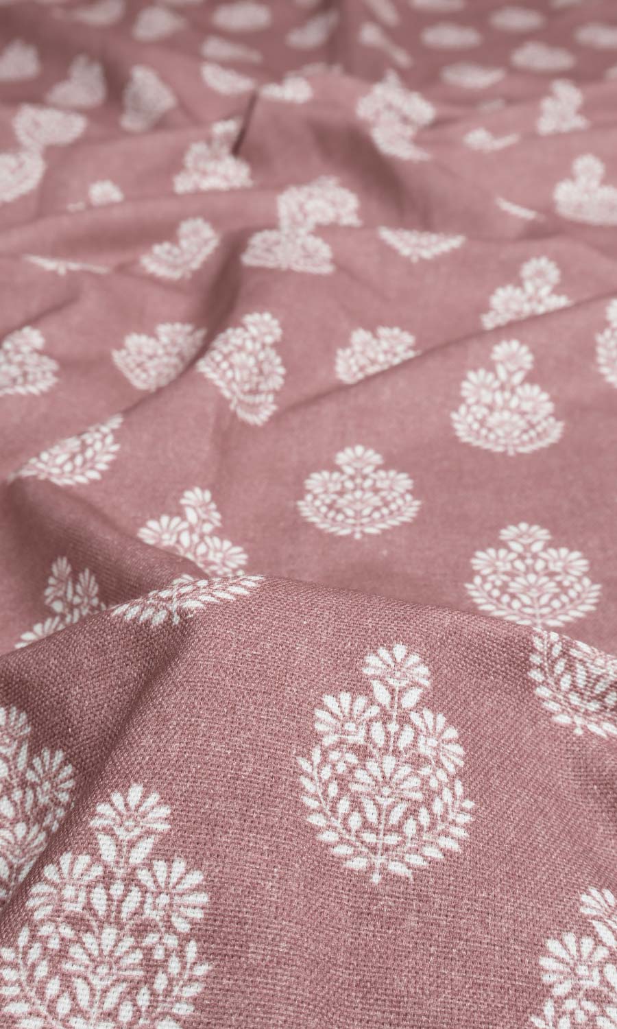 Floral Cotton Roman Blinds & Window Shades (Blush Red/ Pink)