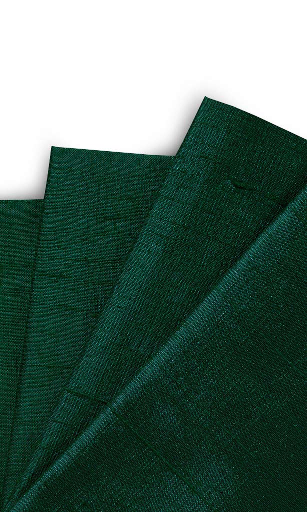 Pure Silk Window Treatments Fabric By the Metre (Hunter Green)