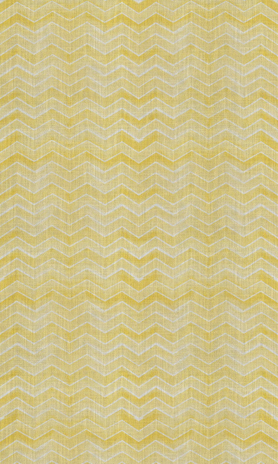 Chevron Print Fabric Material By the Metre (White/ Yellow)
