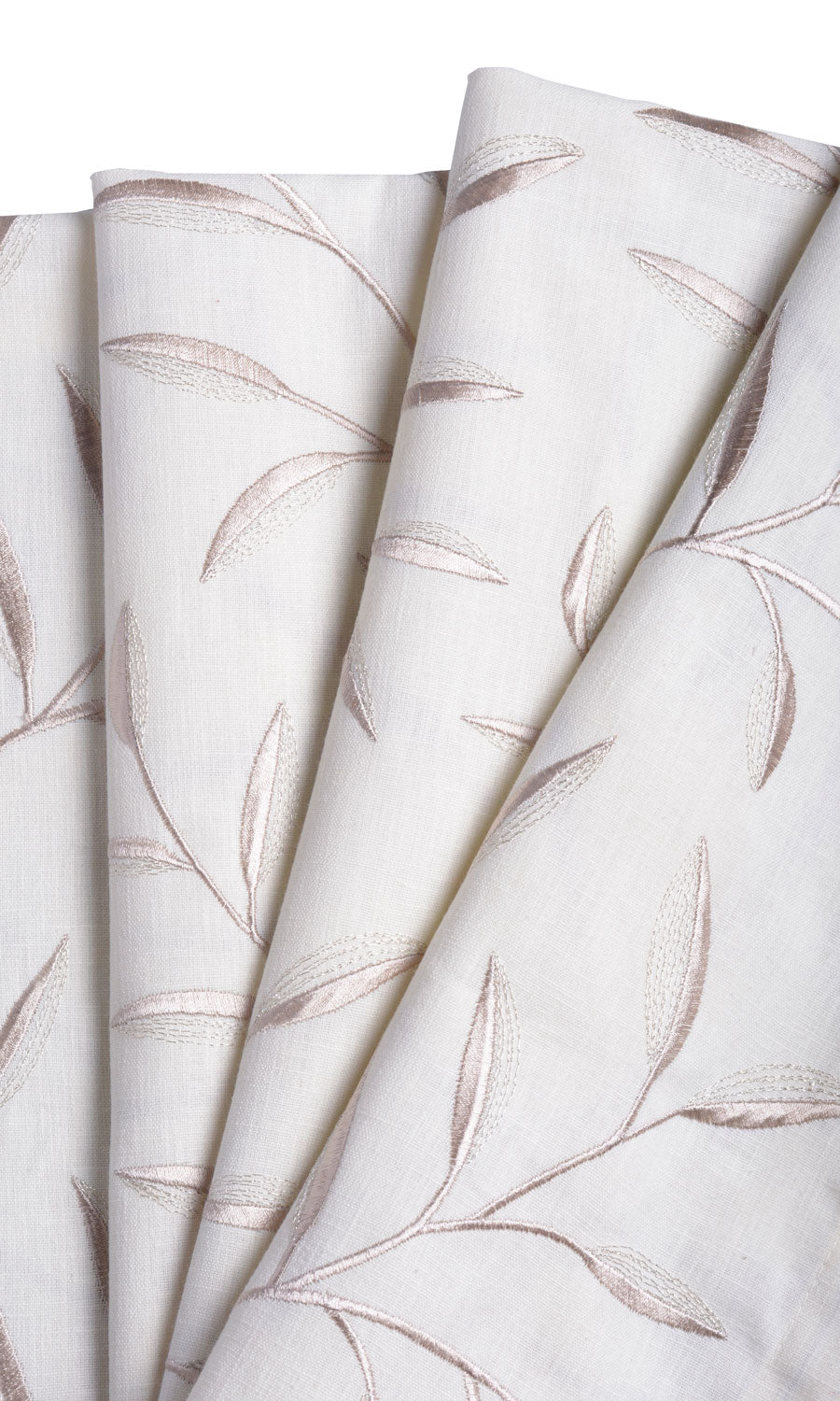 Floral Embroidery Roman Blinds & Window Shades (White/ Cream)