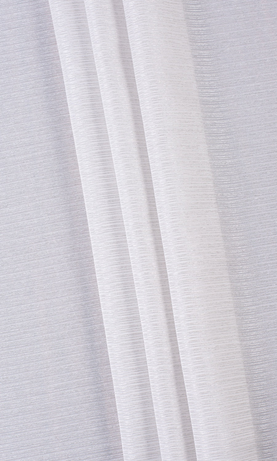 Striped Semi-Sheer Home Textile Fabric Material Sample (Silver Grey)
