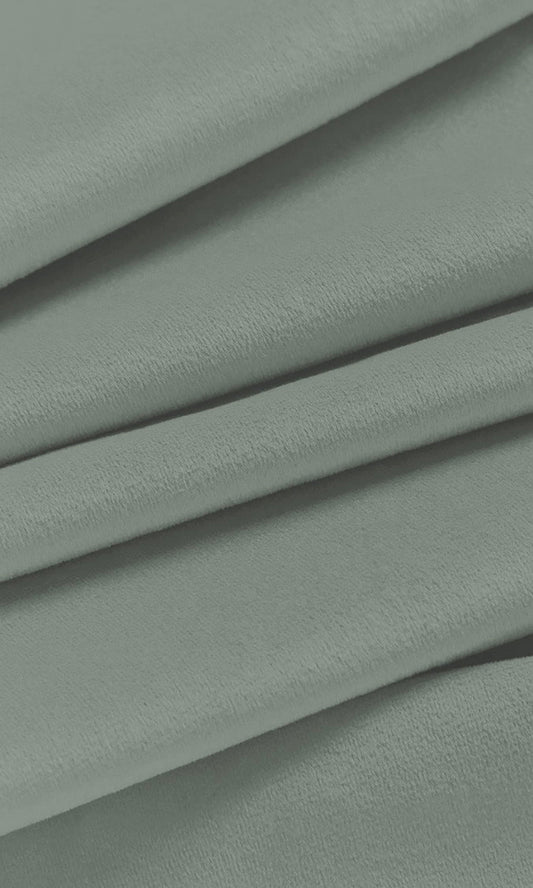 Velvet Home Décor Fabric By the Metre (Soft Green-Gray)