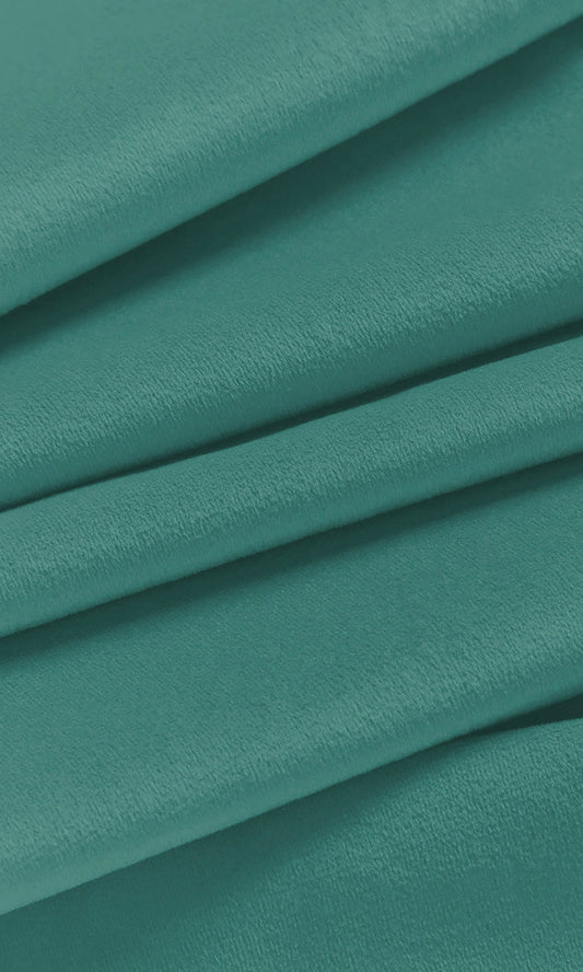 Velvet Home Décor Fabric By the Metre (Teal/ Blue-Green)