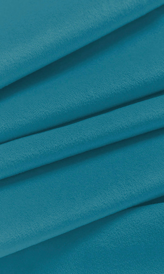Velvet Home Décor Fabric By the Metre (Blue)
